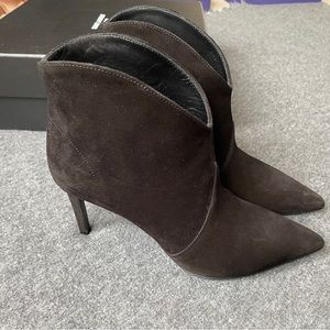 Saint Laurent Black Suede Ankle Boots